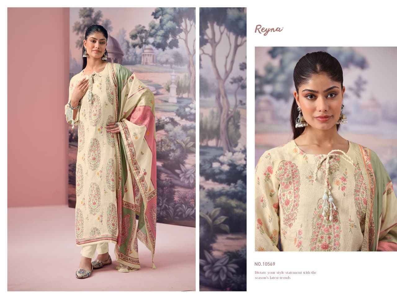 MASHUQA By Reyna Beautiful Festive Suits Stylish Colorful Fancy Casual Wear & Ethnic Wear PURE LINEN Dresses At Wholesale Price